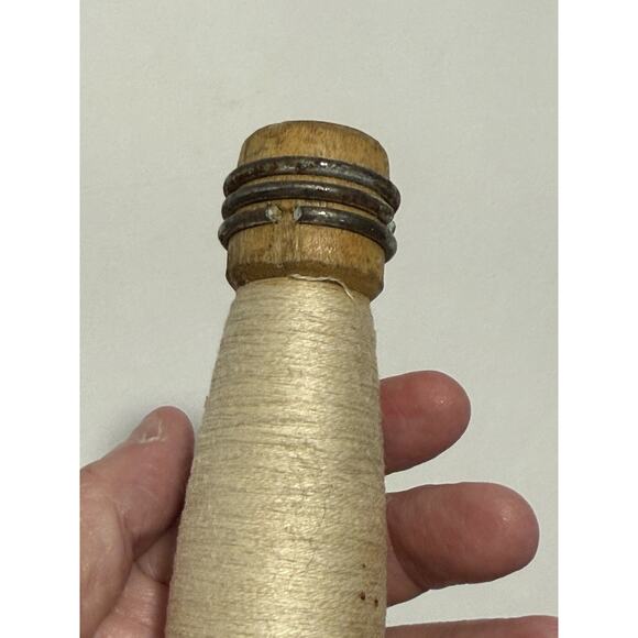 Vintage Antique Wood Spool Textile Mill Bobbins Primitive Industrial Sewing - Picture 8 of 10